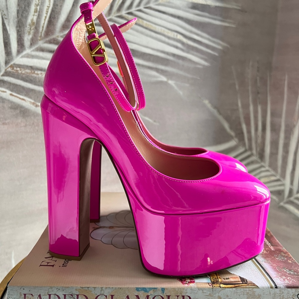 Valentino Garavani Fuchsia Platform Heels